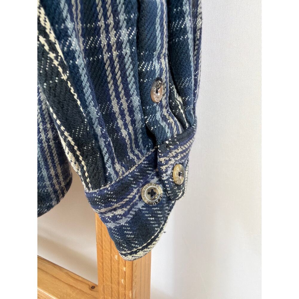 Field & Stream Blue White Plaid Button Up Flannel Cotton Long Sleeve Shirt M - Picture 6 of 8